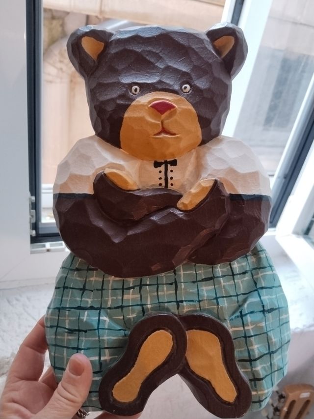 Osos madera vintage decoración