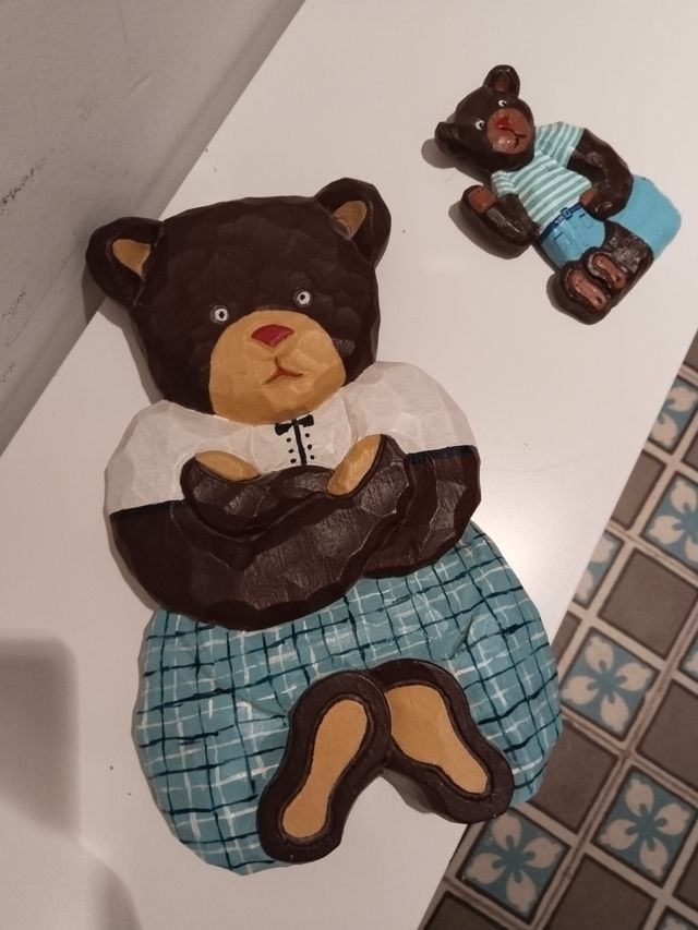 Osos madera vintage decoración