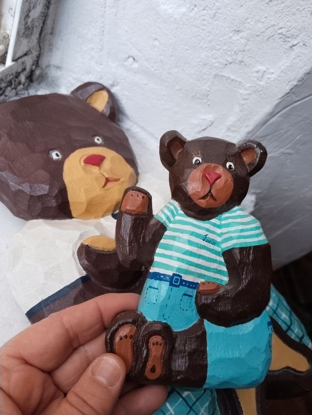 Osos madera vintage decoración