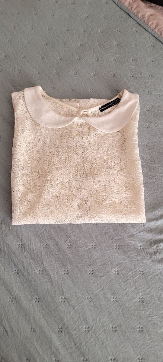 Blusa encaje beige XL