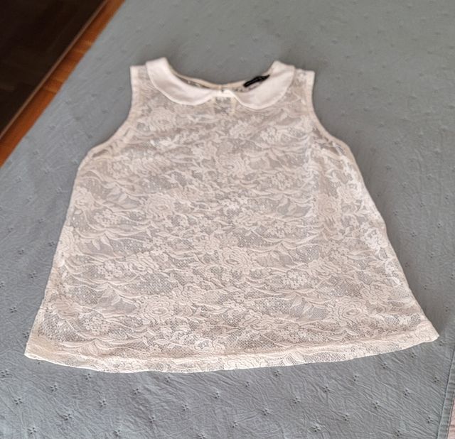 Blusa encaje beige XL
