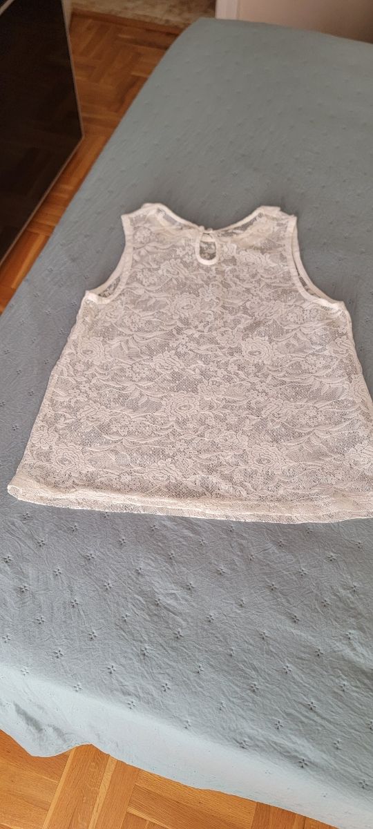 Blusa encaje beige XL