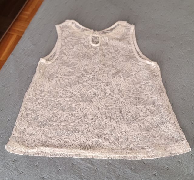 Blusa encaje beige XL