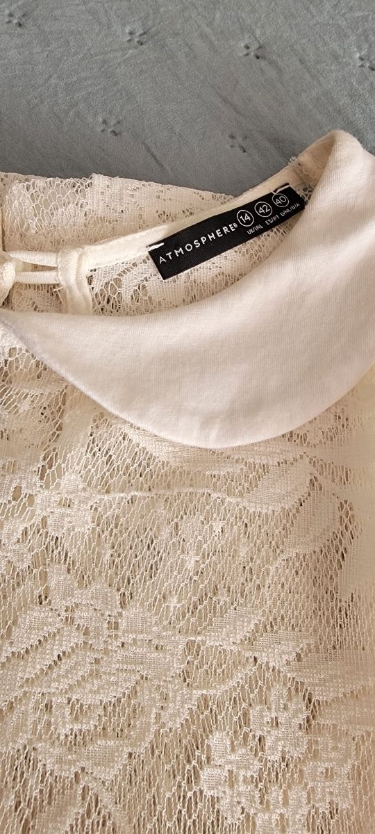 Blusa encaje beige XL