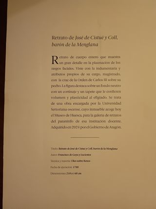 Lámina Goya: Retrato de José Cistué y Coll
