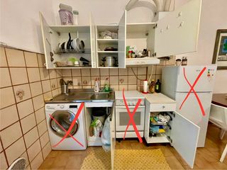 Cucina con cappa senza elettrodomestici