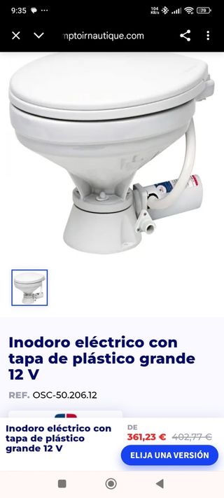Inodoro wc para barco o carabana