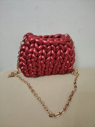 Mini borsa a tracolla rossa