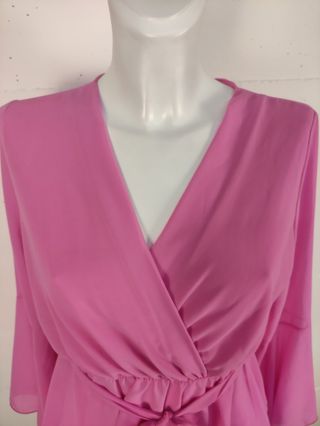 Blusa rosa manica a campana