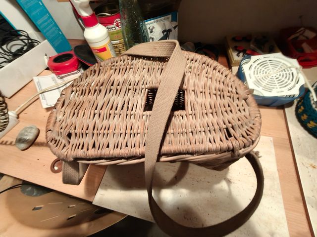 Caña más Zurrón pesca vintage