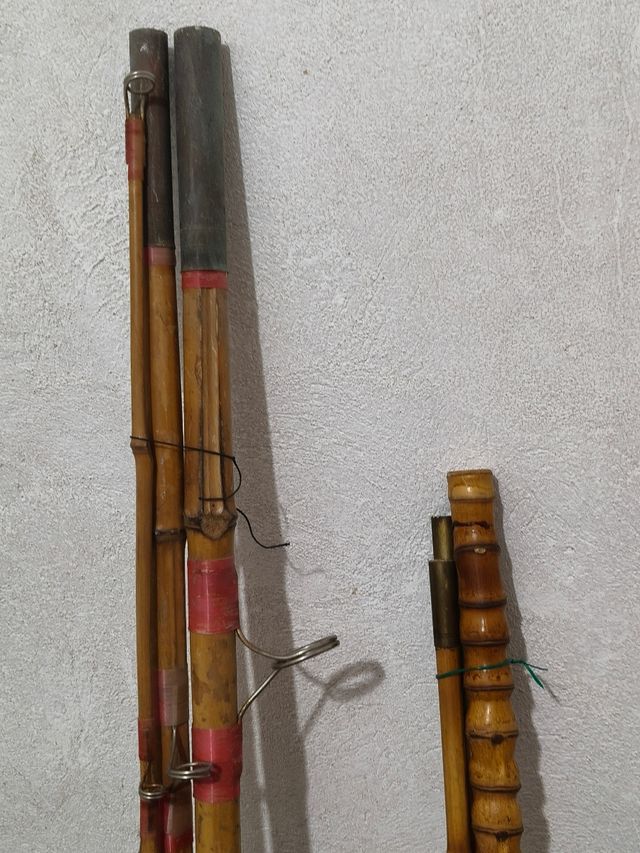 Caña más Zurrón pesca vintage