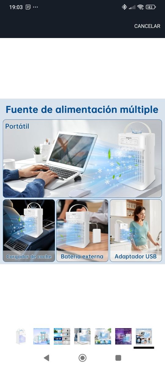 Aire Acondicionado Portátil nuevo - 1100ml