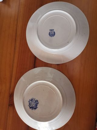 2 Platos antiguos La Cartuja Pickman Vistas 