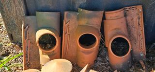 Soporte y chimenea teja mixta