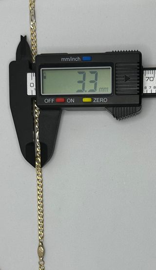 Cadena Alterna de oro combinado 18k, 14.92g, 60cm.