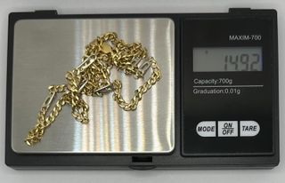 Cadena Alterna de oro combinado 18k, 14.92g, 60cm.