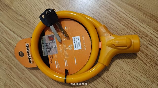 Candado Anzhiong - Cable Lock Amarillo