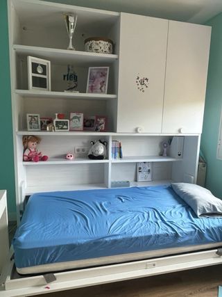 Cama plegable blanca - Mueble infantil
