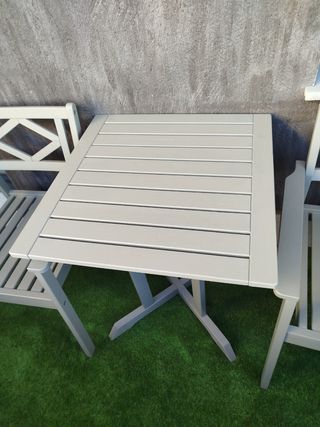 Mesa y 2 sillas jardín 