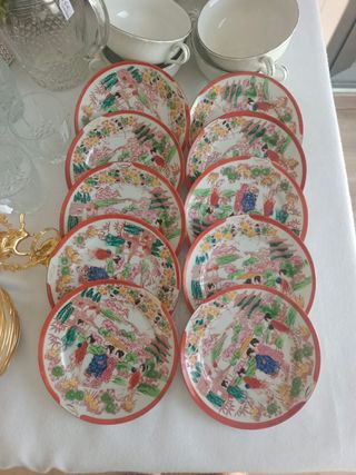 10 Platos porcelana Japón Vintage
