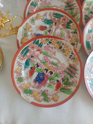 10 Platos porcelana Japón Vintage