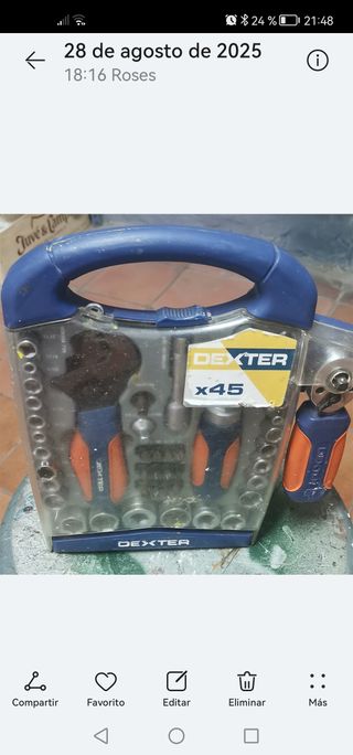 Juego carracas Dexter 45  regalo  caja tacos 530 u