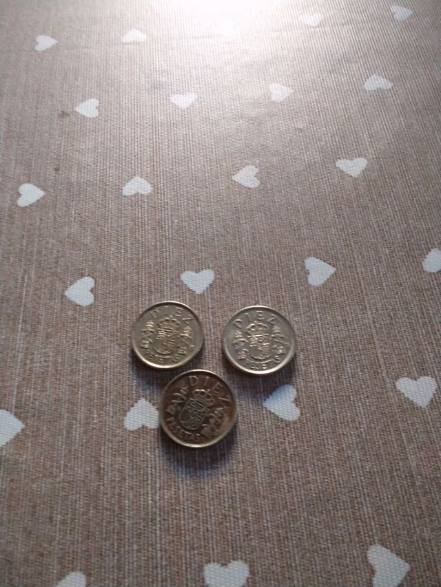 3 Monete 10 Pesetas Spagna