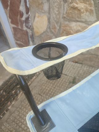 Silla camping plegable gris