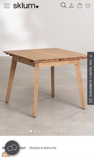 Mesa exterior madera de Sklum. Como nueva.