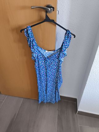 Vestido Springfield azul estampado