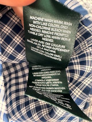 Camisa Ralph Lauren M cuadros azul