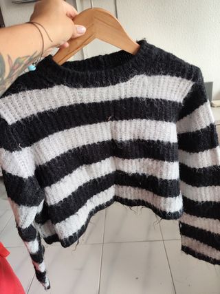 Jersey rayas blanco-negro