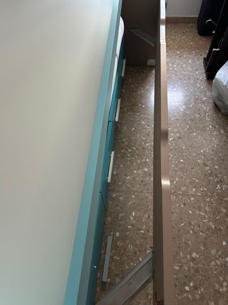 Cama nido 90cm + 4 cajones - beige/teal