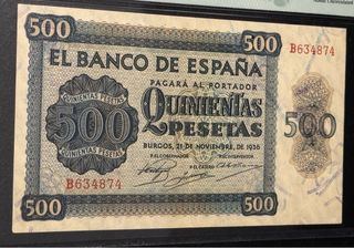 Billete 500 Pesetas España 1936