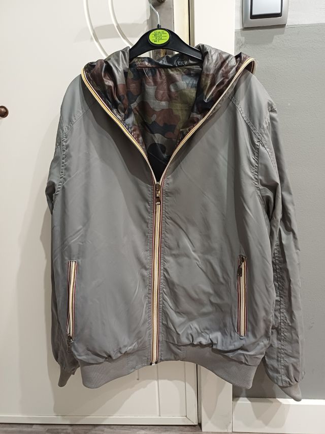 Cazadora deportiva reversible camuflaje talla 14