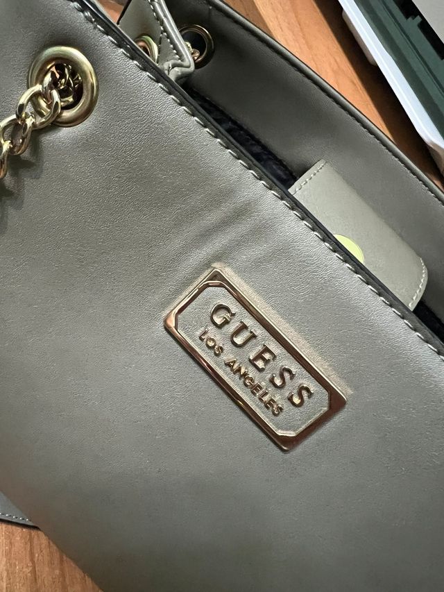 Borsa Guess grigio-oro