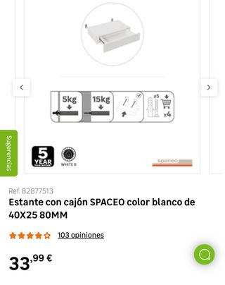 Estante flotante blanco - Madera