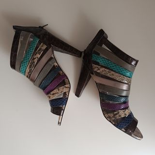 Sandalias tacón multicolor nuevas talla 40