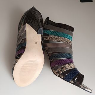 Sandalias tacón multicolor nuevas talla 40