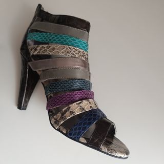Sandalias tacón multicolor nuevas talla 40