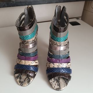 Sandalias tacón multicolor nuevas talla 40