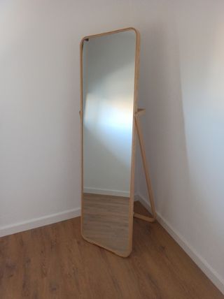 Espejo tocador madera natural 165x50cm