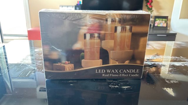 Velas LED - 3 Velas de Cera con Efecto Llama Real