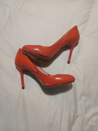 Zapatos tacón naranja talla 36