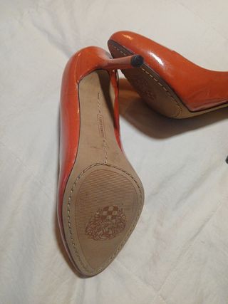 Zapatos tacón naranja talla 36