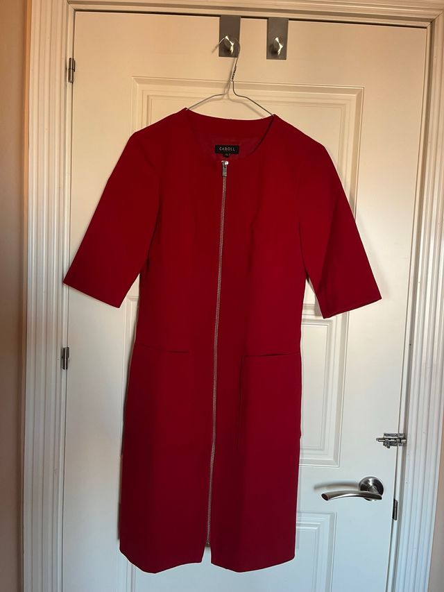 Vestido rojo Caroll - Cremallera