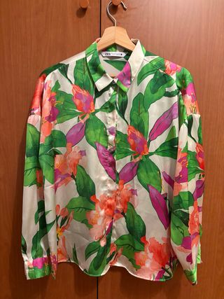 Camicia Zara fiori multicolor