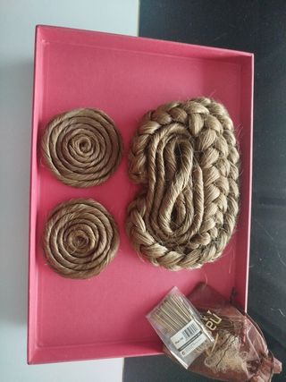 Moños fallera pelo natural rubio