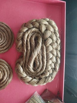 Moños fallera pelo natural rubio
