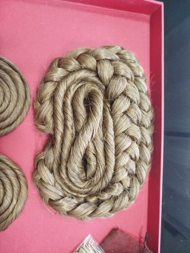 Moños fallera pelo natural rubio